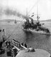 Turkey: French battleship Bouvet in the Dardanelles off Gallipoli, 1915
